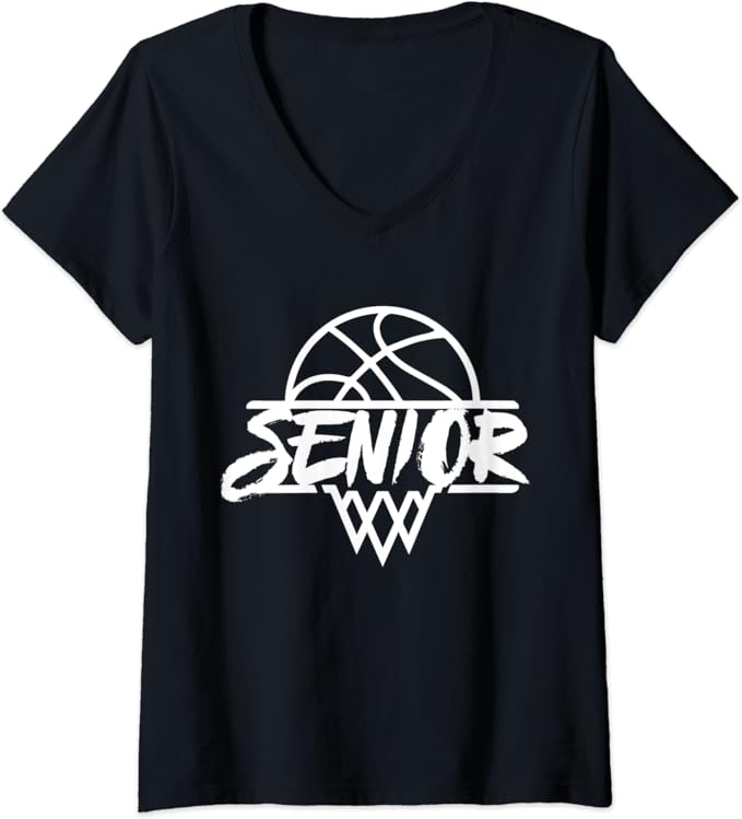 Womens Senior Basketball Team Player VNeck TShirt Amazon.co.uk Fashion